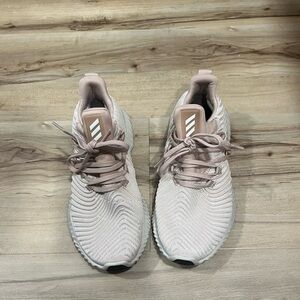 Adidas Light Pink and White Running Shoes
